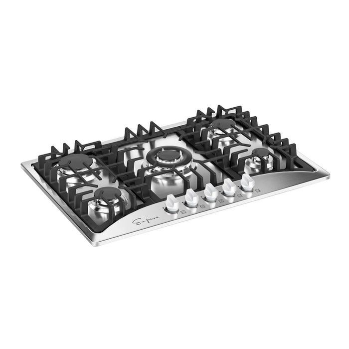 Empava 3-Appliance Package - Empava 24" Propane Gas Oven, Empava 30" Cooktop, Empava 30" Wall Mount Range Hood, AP-EMPV-24WO11L Empava