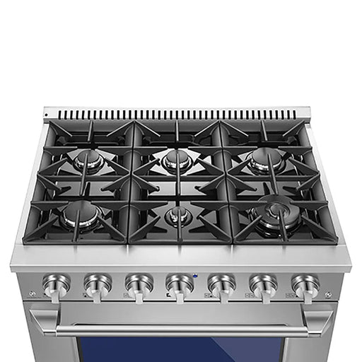 Empava 36" Slide-In Single Oven Natural Gas Range with 6 Burners - 5.2 cu.ft, EMPV-36GR08 Empava