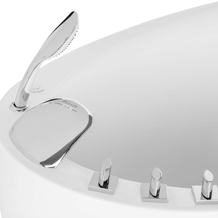 Empava 48" Freestanding Air Massage Japanese-Style Bathtub with Reversible Drain (EMPV-48JT011) Empava