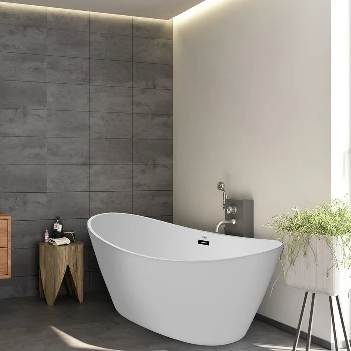 Empava 59" Freestanding Soaking Bathtub with LED Lights (EMPV-59FT1518LED) Empava