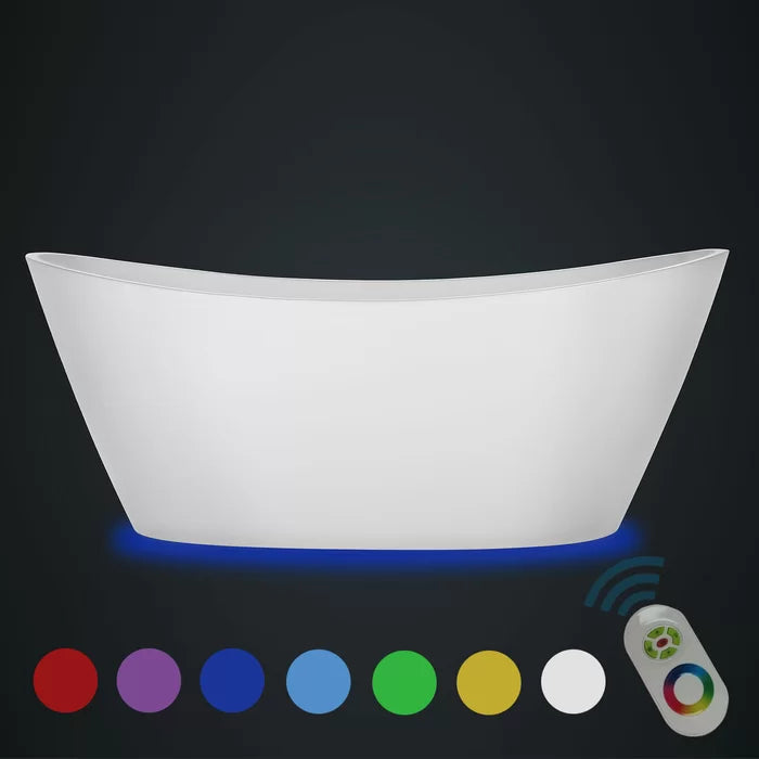 Empava 59" Freestanding Soaking Bathtub with LED Lights (EMPV-59FT1518LED) Empava