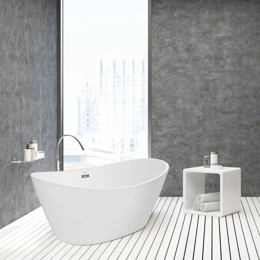 Empava 59" Freestanding Soaking Bathtub, EMPV-59FT1518 Empava