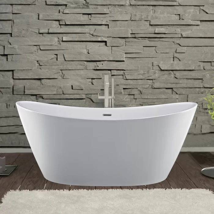 Empava 59" Freestanding Soaking Bathtub, EMPV-59FT1518 Empava