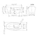 Empava 59" Freestanding Soaking Bathtub, EMPV-59FT1518 Empava