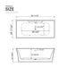 Empava 59" Freestanding Whirlpool Bathtub with Faucet, EMPV-59AIS15 Empava
