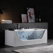 Empava 59" Modern Alcove Whirlpool Bathtub with Center Drain and LED Lights, EMPV-59JT408LED Empava