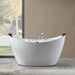 Empava 59" Freestanding Hourglass Whirlpool Bathtub with Faucet, EMPV-59AIS11 Empava
