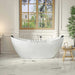 Empava 59" Freestanding Hourglass Whirlpool Bathtub with Faucet, EMPV-59AIS11 Empava