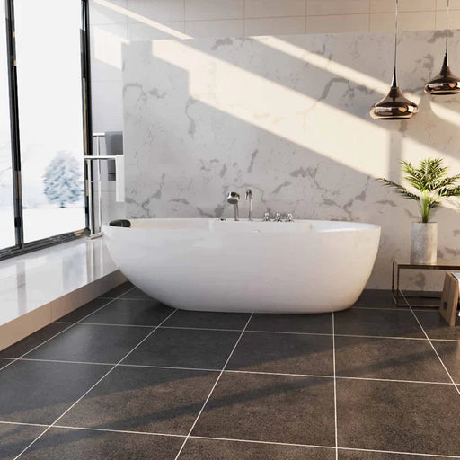 Empava 59" Freestanding Oval Whirlpool Bathtub with Faucet, EMPV-59AIS12 Empava