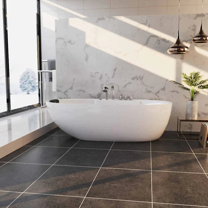 Empava 59" Freestanding Oval Whirlpool Bathtub with Faucet, EMPV-59AIS12 Empava