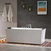 Empava 59" Freestanding Whirlpool Bathtub with Faucet, EMPV-59AIS15 Empava