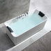 Empava 59" Freestanding Whirlpool Bathtub with Faucet, EMPV-59AIS15 Empava