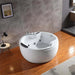 Empava 59" Freestanding Round Whirlpool Bathtub with with Right Drain, EMPV-59JT005 Empava
