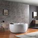 Empava 59" Freestanding Round Whirlpool Bathtub with with Right Drain, EMPV-59JT005 Empava