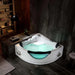 Empava 59" Hydrotherapy Corner Thermostatic LED Whirlpool Bathtub with Left Drain, EMPV-59JT319LED Empava