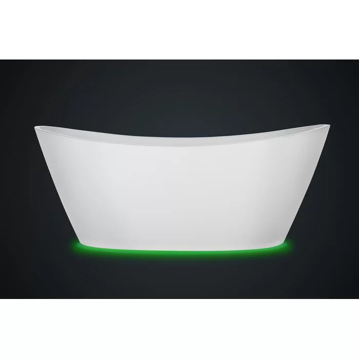 Empava 67" Freestanding Soaking Bathtub with LED Lights, EMPV-67FT1518LED Empava