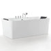 Empava 67" Freestanding Flat Bottom Whirlpool Bathtub with Faucet, EMPV-67AIS16 Empava