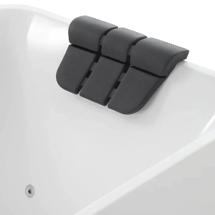 Empava 67" Freestanding Flat Bottom Whirlpool Bathtub with Faucet, EMPV-67AIS16 Empava