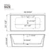 Empava 67" Freestanding Flat Bottom Whirlpool Bathtub with Faucet, EMPV-67AIS16 Empava
