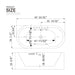 Empava 67" Freestanding Oval Whirlpool Bathtub with Faucet, EMPV-67AIS17 Empava