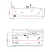 Empava 67" Modern Alcove Whirlpool Bathtub with Center Drain and LED Lights, EMPV-67JT408LED Empava