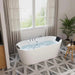 Empava 67" Freestanding Whirlpool Bathtub with Faucet, EMPV-67AIS01 Empava