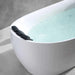 Empava 67" Freestanding Whirlpool Acrylic Bathtub with Faucet, EMPV-67AIS02 Empava