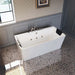 Empava 67" Freestanding Whirlpool Acrylic Bathtub with Faucet, EMPV-67AIS03 Empava