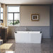 Empava 67" Freestanding Whirlpool Acrylic Bathtub with Faucet, EMPV-67AIS03 Empava