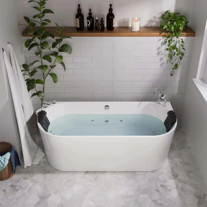 Empava 67" Freestanding Whirlpool Bathtub with Faucet, EMPV-67AIS07 Empava