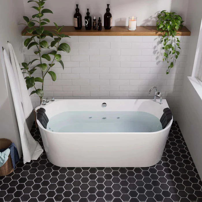 Empava 67" Freestanding Whirlpool Bathtub with Faucet, EMPV-67AIS07 Empava