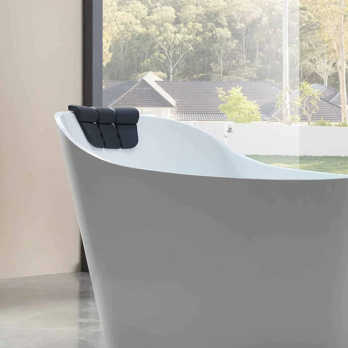 Empava 67" Freestanding Oval Whirlpool Bathtub with Faucet, EMPV-67AIS09 Empava