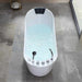 Empava 67" Freestanding Oval Whirlpool Bathtub with Faucet, EMPV-67AIS09 Empava