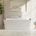 Empava 67" Freestanding Flat Bottom Whirlpool Bathtub with Faucet, EMPV-67AIS16 Empava