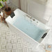 Empava 67" Freestanding Flat Bottom Whirlpool Bathtub with Faucet, EMPV-67AIS16 Empava