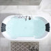 Empava 67" Freestanding Oval Whirlpool Bathtub with Faucet, EMPV-67AIS17 Empava