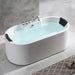 Empava 67" Freestanding Oval Whirlpool Bathtub with Faucet, EMPV-67AIS17 Empava