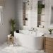 Empava 67" Freestanding Oval Whirlpool Bathtub with Faucet, EMPV-67AIS17 Empava