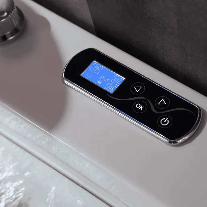 Empava 67" Modern Alcove Combination Massage Thermostatic LED Bathtub with Left Drain, EMPV-67JT351LED Empava