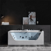 Empava 67" Modern Alcove Whirlpool Bathtub with Center Drain and LED Lights, EMPV-67JT408LED Empava