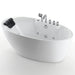 Empava 71" Freestanding Oval Whirlpool Bathtub with Faucet, EMPV-71AIS14 Empava