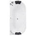 Empava 71" Freestanding Oval Whirlpool Bathtub with Faucet, EMPV-71AIS08 Empava