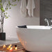 Empava 71" Freestanding Oval Whirlpool Bathtub with Faucet, EMPV-71AIS14 Empava
