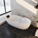 Empava 71" Freestanding Oval Whirlpool Bathtub with Faucet, EMPV-71AIS14 Empava