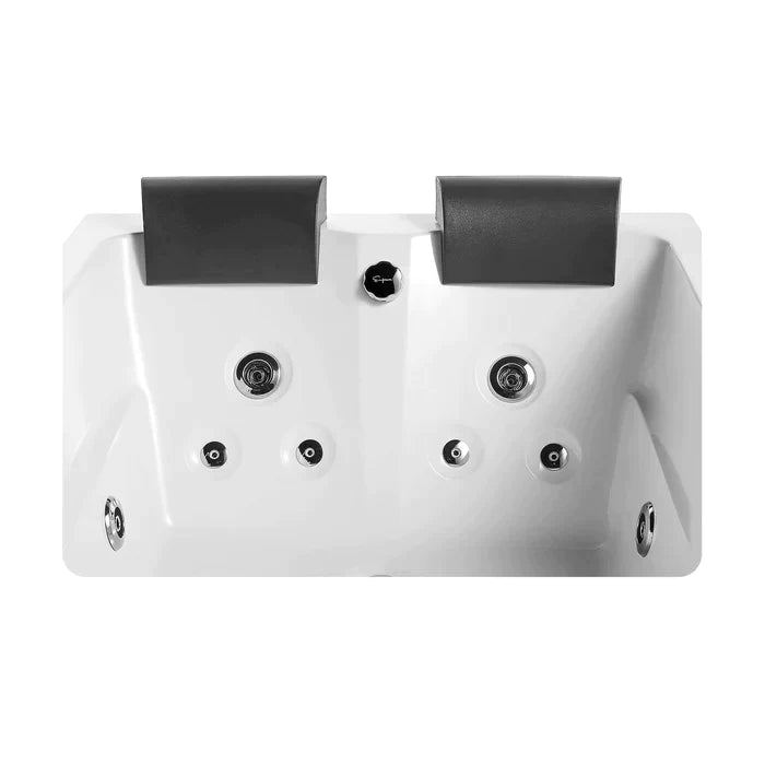 Empava 71" Alcove Whirlpool 2-Person Bathtub with Right Drain, EMPV-71JT667B Empava
