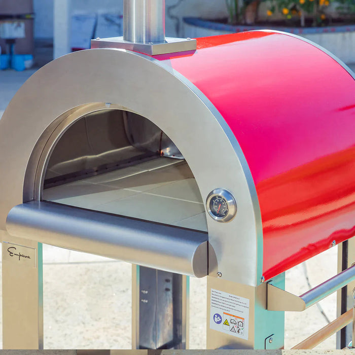 Empava Outdoor Wood Fired Pizza Oven in Italian Red, EMPV-PG06 Empava