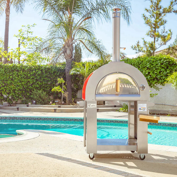 Empava Outdoor Wood Fired Pizza Oven in Italian Red, EMPV-PG06 Empava