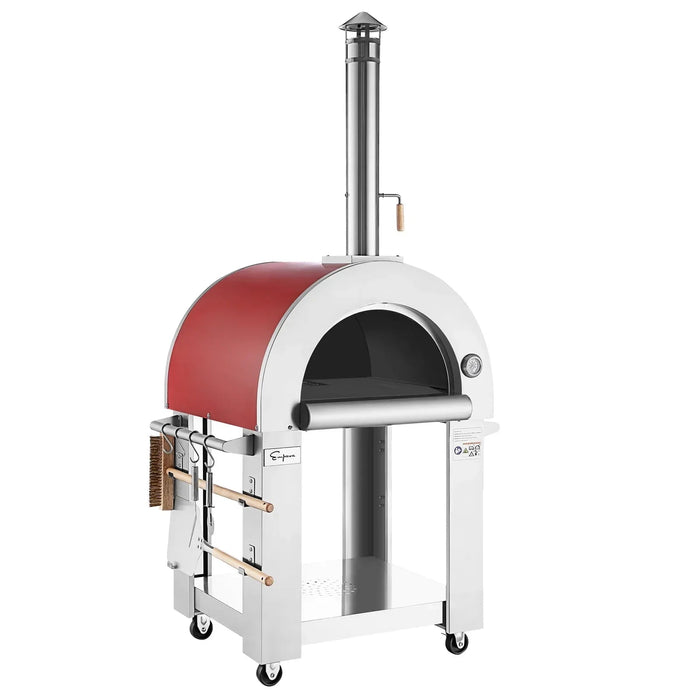 Empava Outdoor Wood Fired Pizza Oven in Italian Red, EMPV-PG06 Empava