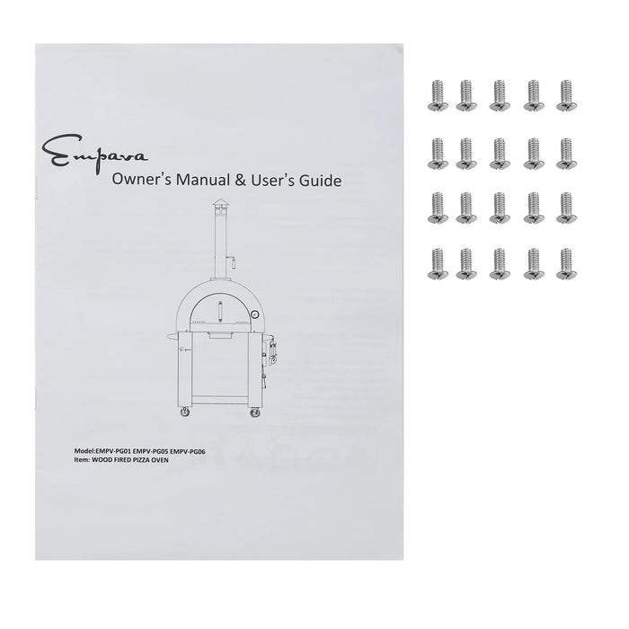 Empava Outdoor Wood Fired Pizza Oven in Stainless Steel, EMPV-PG01 Empava