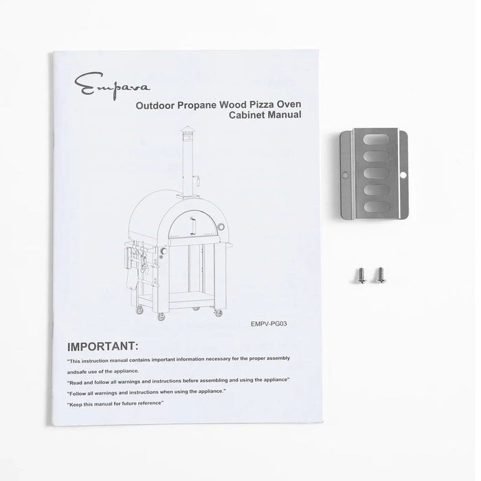 Empava Outdoor Wood Fired and Gas Pizza Oven in Stainless Steel, EMPV-PG03 Empava